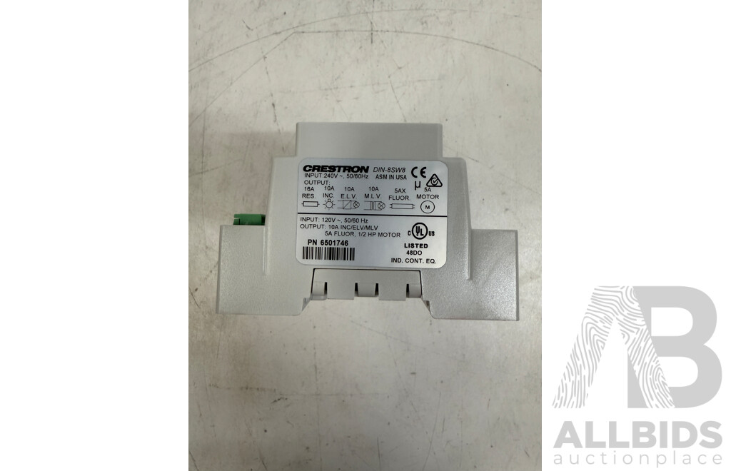 Crestron DIN-8SW8-I DIN Rail High-Voltage Switch with Digital Inputs