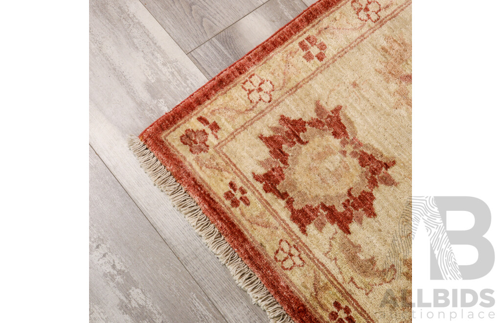 Large Hand Knotted Oushak Rug in Autumnal Tones