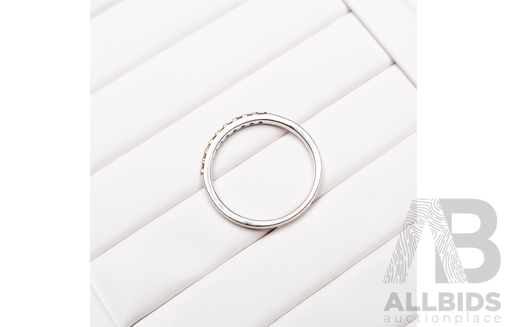 9ct Argyle Mine Rio Tinto Certified Pale Pink Diamond Ring, TDW 0.25ct, Size S, 2.43 Grams