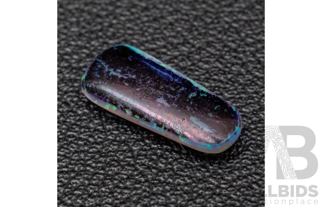 Australian Black Opal Solid Cabochon, 1.30ct