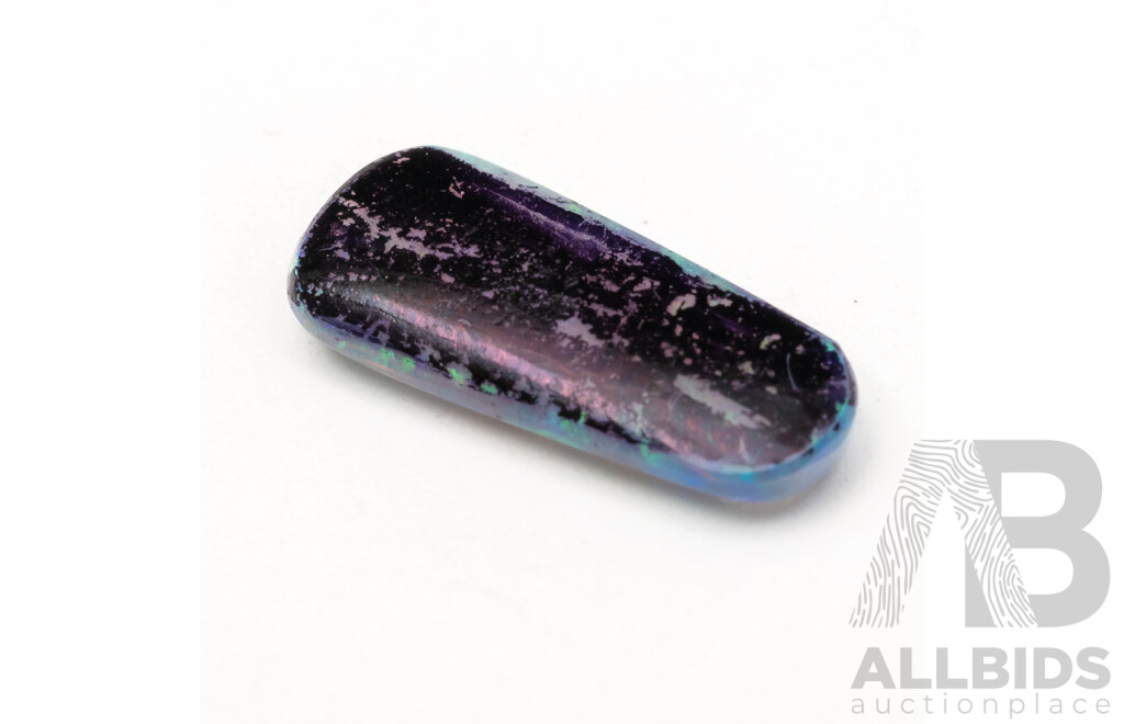 Australian Black Opal Solid Cabochon, 1.30ct