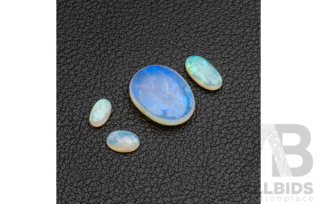 Collection of (4) Australian Opal Cabochons, 4.90ct