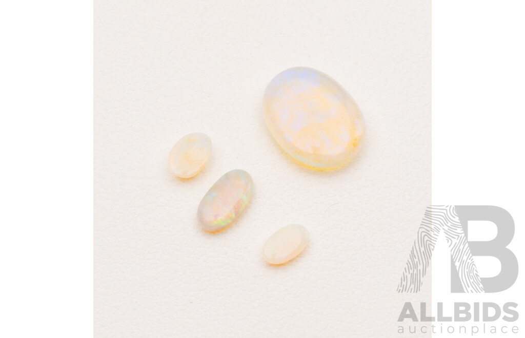 Collection of (4) Australian Opal Cabochons, 4.90ct