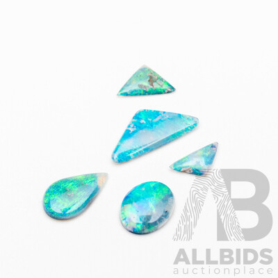 Collection of Small Australian Opal Cabochons, Total 1.05ct