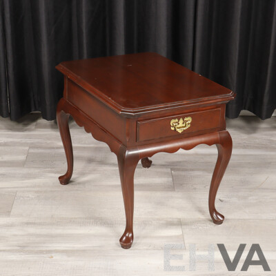 Mahogany 'Brandywine' Single Drawer Side Table by Harden Furniture