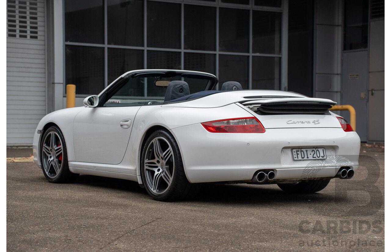 2007 Porsche 911 Carrera 4 S 997 (AWD) 2d Cabriolet Carrara White 3.8L - 12/13 Personal Import