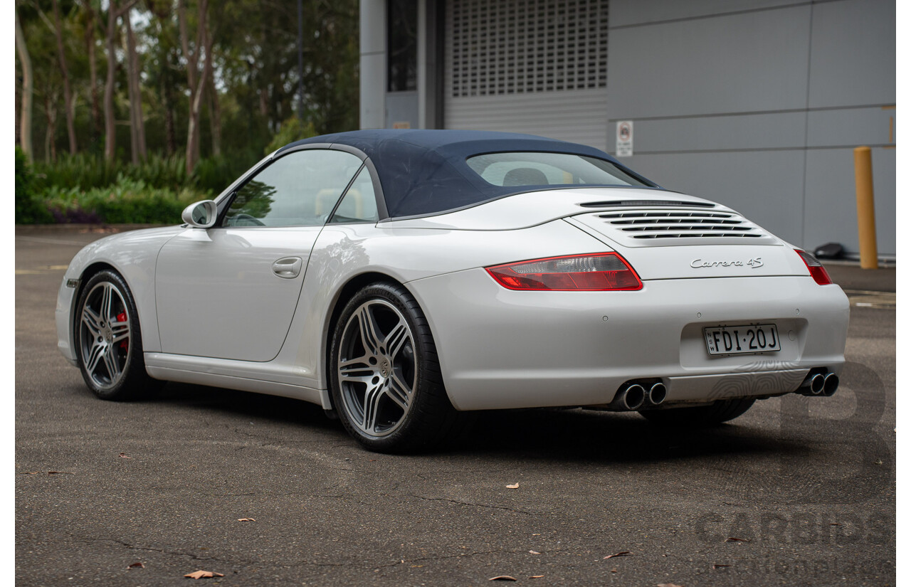 2007 Porsche 911 Carrera 4 S 997 (AWD) 2d Cabriolet Carrara White 3.8L - 12/13 Personal Import