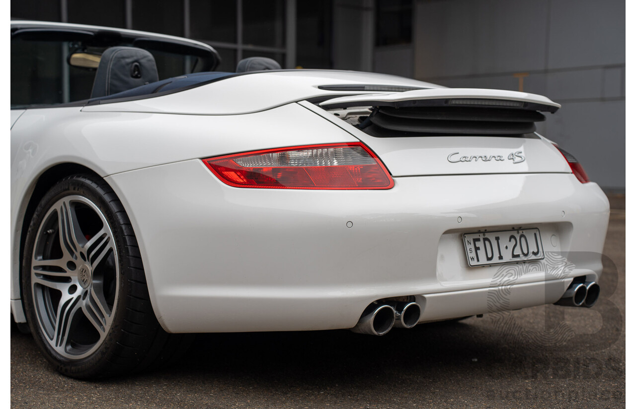 2007 Porsche 911 Carrera 4 S 997 (AWD) 2d Cabriolet Carrara White 3.8L - 12/13 Personal Import