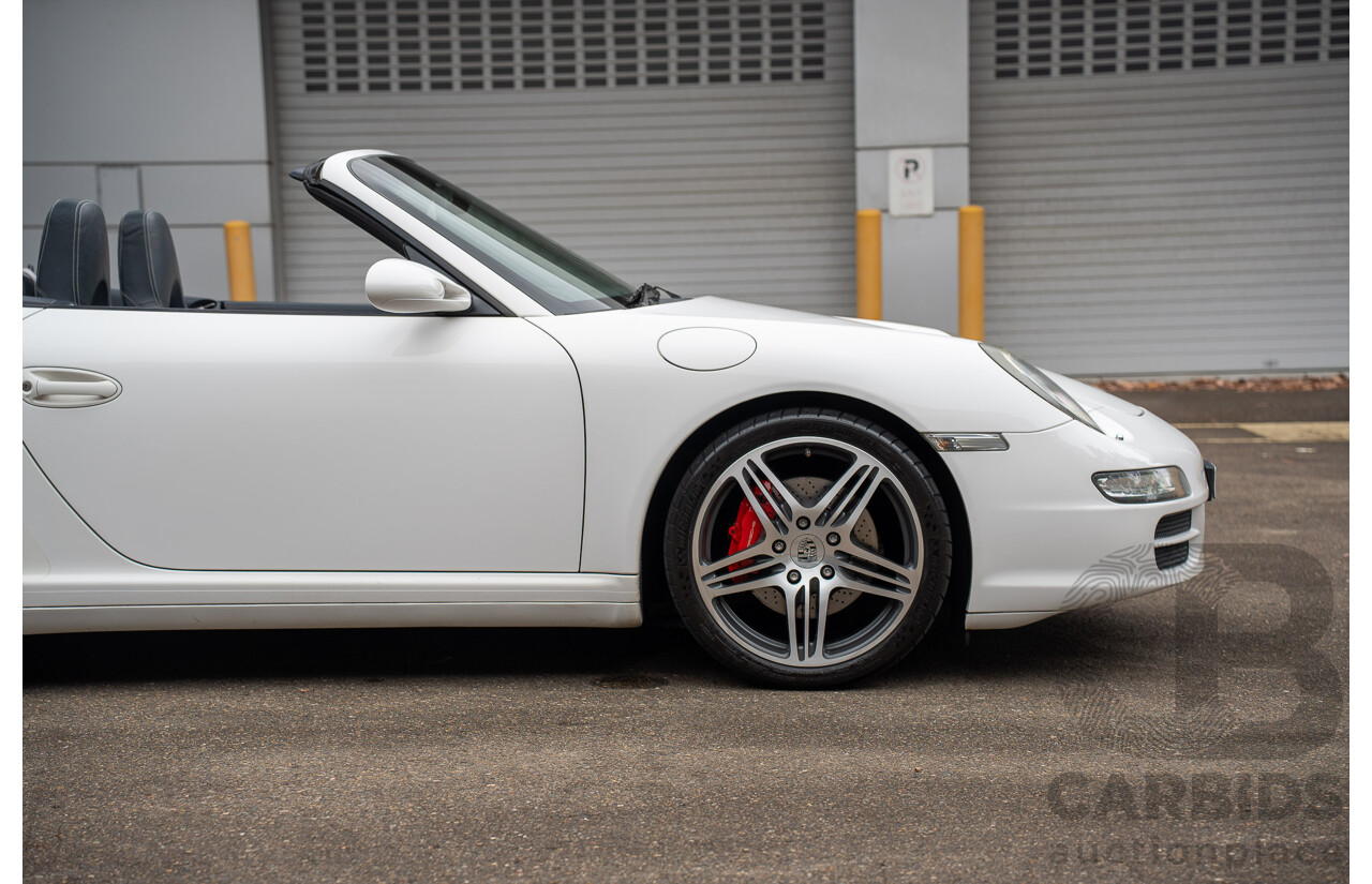 2007 Porsche 911 Carrera 4 S 997 (AWD) 2d Cabriolet Carrara White 3.8L - 12/13 Personal Import