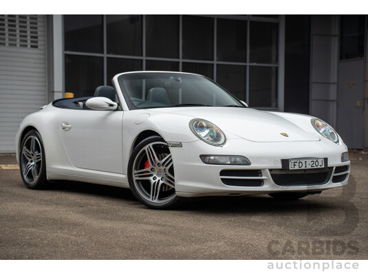 2007 Porsche 911 Carrera 4 S 997 (AWD) 2d Cabriolet Carrara White 3.8L - 12/13 Personal Import