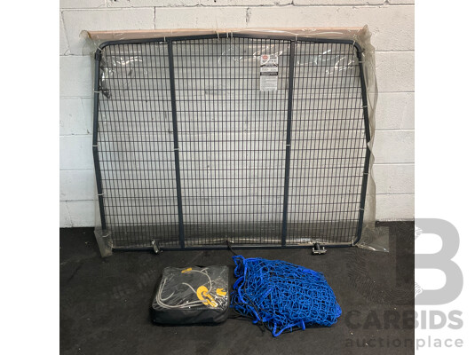 Toyota Cargo Barrier for Hiace 6.0 and Two Trunk Cargo Net Mesh