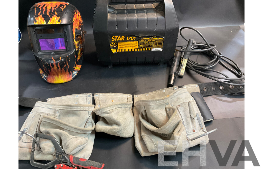 Star 170T Welder & Darkening Helment Mark & Tool Belt - Lot of 3