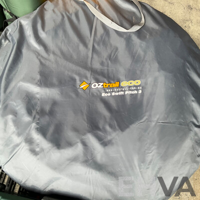 Assorted Camping Equipment - ICE MATE Ice Box, Coleman Portable Grill Stove, Airbed, Spinifex Portable Table and More