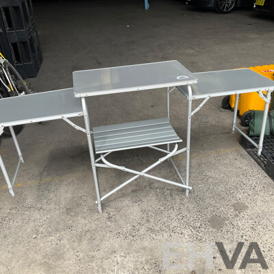 Assorted Camping Equipment - ICE MATE Ice Box, Coleman Portable Grill Stove, Airbed, Spinifex Portable Table and More