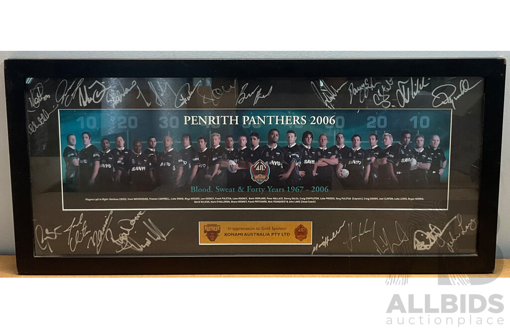 2006 Penrith Panthers Autograph