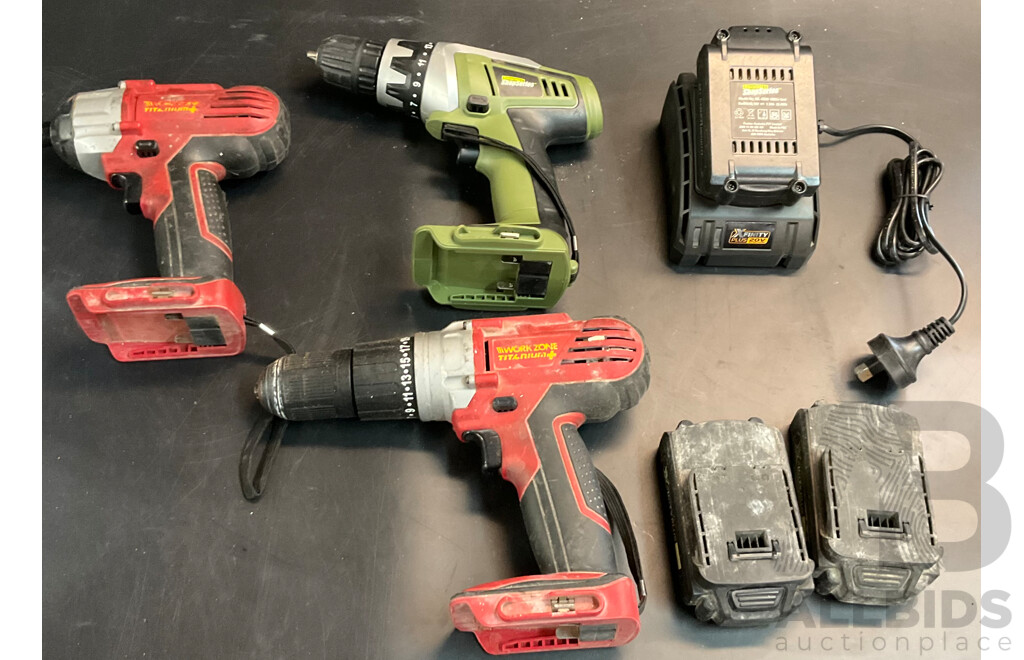Workzone, Rockwell Cordless Power Tools with Batteries and Charger
