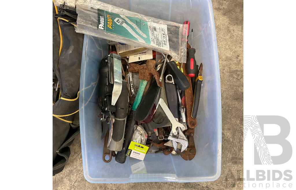 Bulk Lot - Assorted of Hand Tools with Ozito Cordless Drill Driver