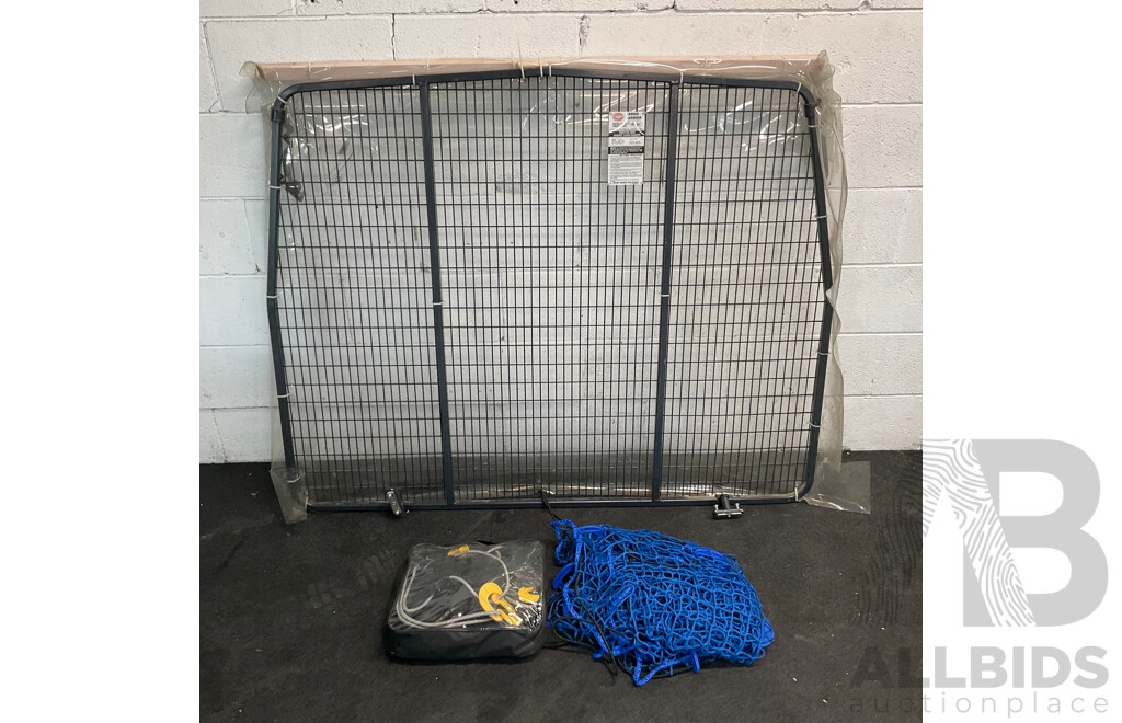 Toyota Cargo Barrier for Hiace 6.0 and Two Trunk Cargo Net Mesh