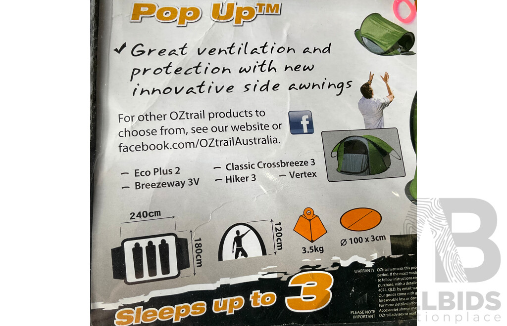 Assorted Camping Equipment - ICE MATE Ice Box, Coleman Portable Grill Stove, Airbed, Spinifex Portable Table and More