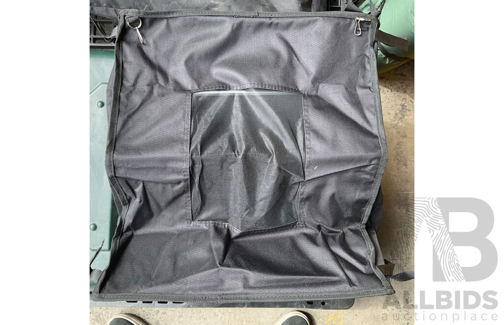 Assorted Camping Equipment - ICE MATE Ice Box, Coleman Portable Grill Stove, Airbed, Spinifex Portable Table and More