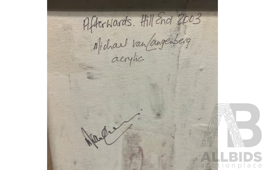 2003 Afterwards Hill End Textured Abstract Painting by Van Langenberg - Acrylic on Canvas