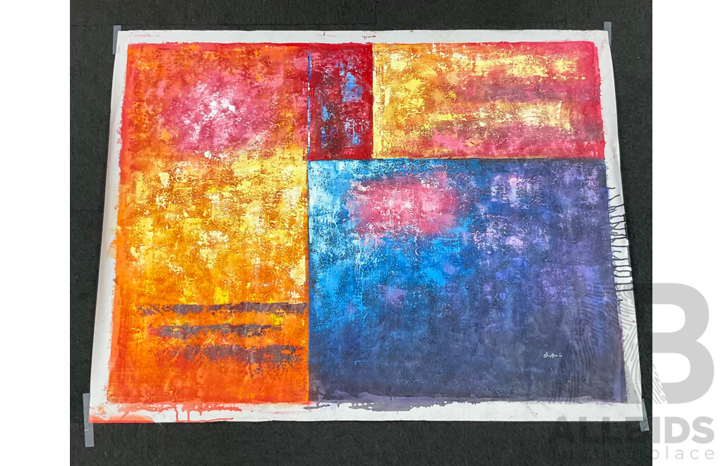Two Textured Abstract Painting - Acrylic on Canvas