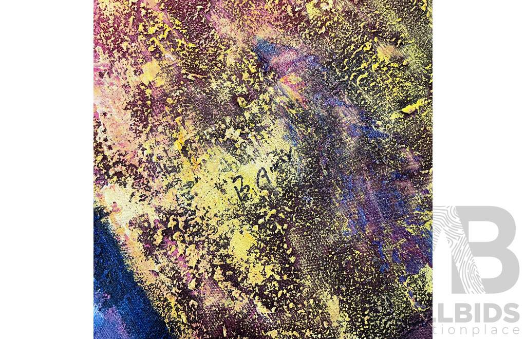 Two Textured Abstract Painting - Acrylic on Canvas