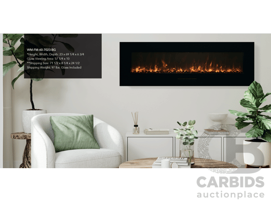 1660511 · Amantii 60'' Wall Mount Electric Fireplace (WM-FM-60-7023-BG)