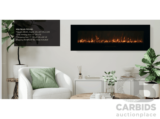 1662513 · Amantii 60'' Wall Mount Electric Fireplace (WM-FM-60-7023-BG)
