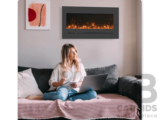 Amantii 26'' Linear Electric Fireplace (WM-FML-26-3223-STL) - ORP$1979