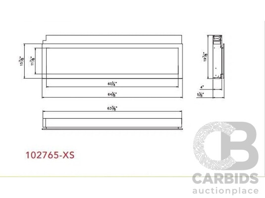 Remii Extra Slim 65-Inch Indoor Built-in Electric Fireplace.(102765-XS)