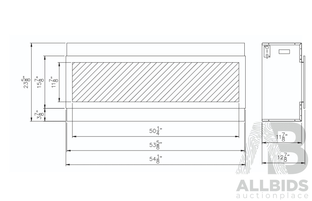 Remii 55 Inch Deep Indoor Built-In Electric Fireplaces (102755-DE )