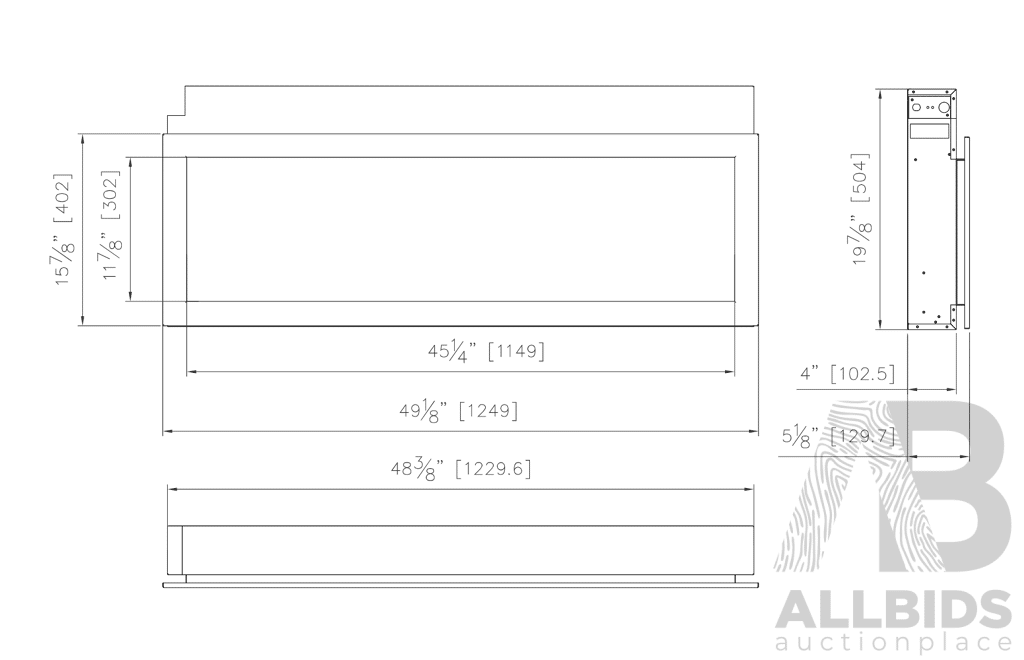 Amantii 50'' BI EXTRA SLIM Electric Fireplace (BI-50-XTRASLIM) - ORP$2,919