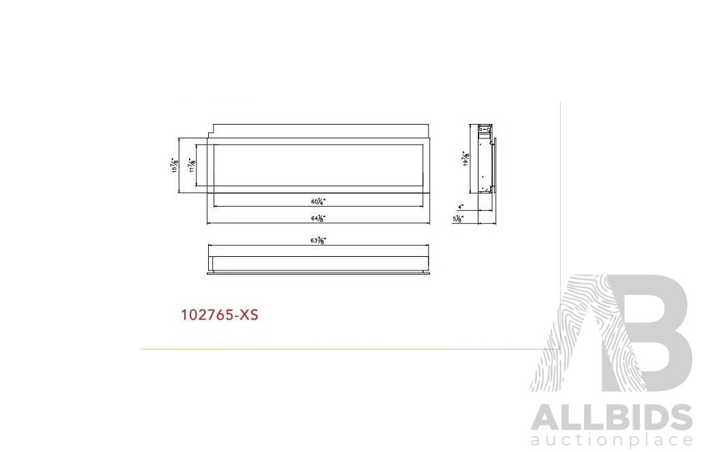 Remii Extra Slim 65-Inch Indoor Built-in Electric Fireplace.(102765-XS)
