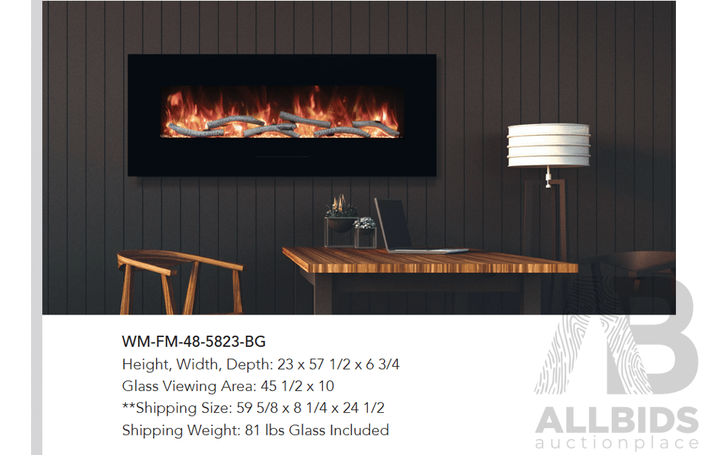 Amantii 48'' Wall Mount Electric Fireplace (WM-FM-48-5823-BG)