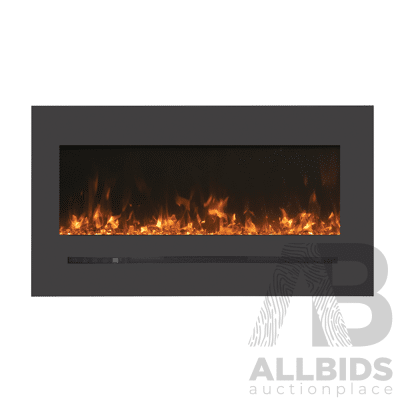 48'' Wall Mount/Flush Mount Electric Fireplace with Steel Surround - WM-FML-48-5523 - ORP $1,999
