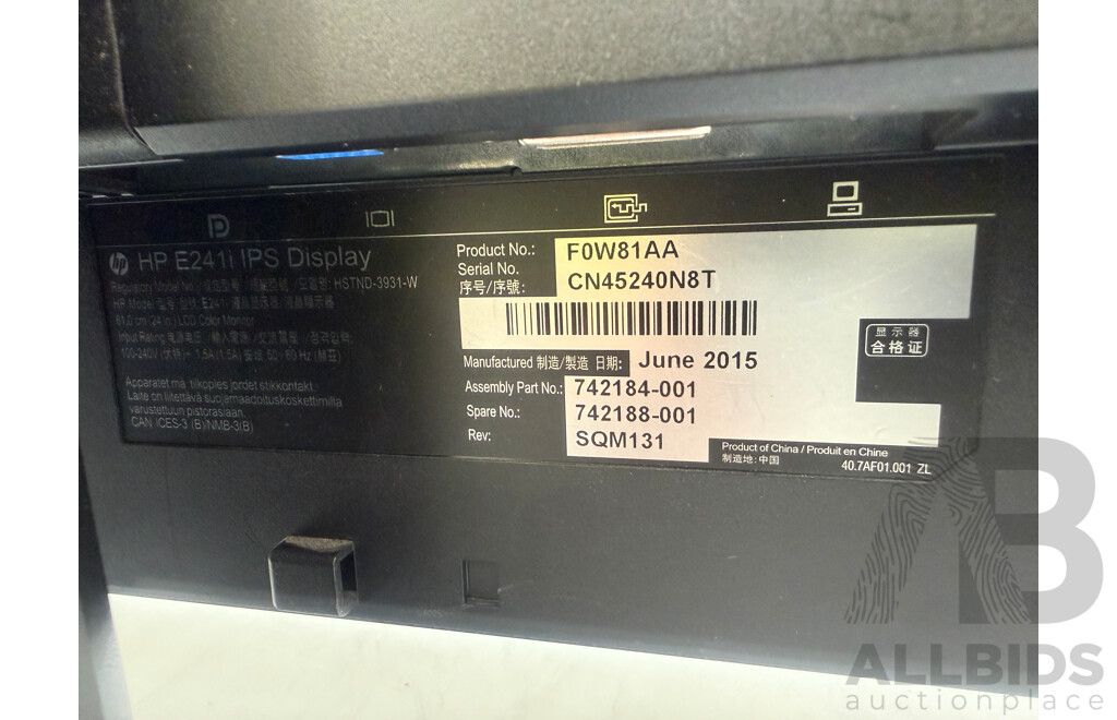 HP EliteDisplay (E241i) 24-Inch IPS (1920 X 1200) Widescreen LCD Monitor
