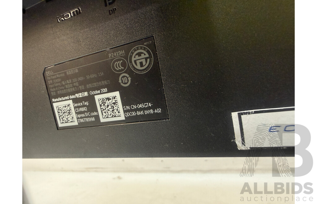 Dell P2419H 24-Inch (1920 X 1200) Widescreen LCD Monitor