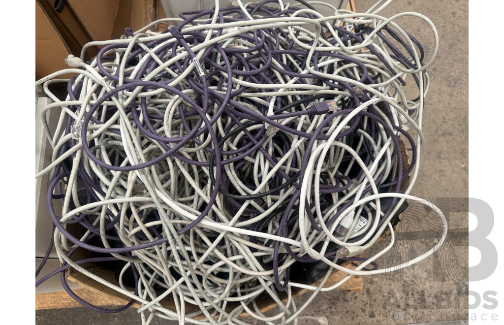 Pallet of Assorted - Used Printers + Desktop Phones + Data Cable