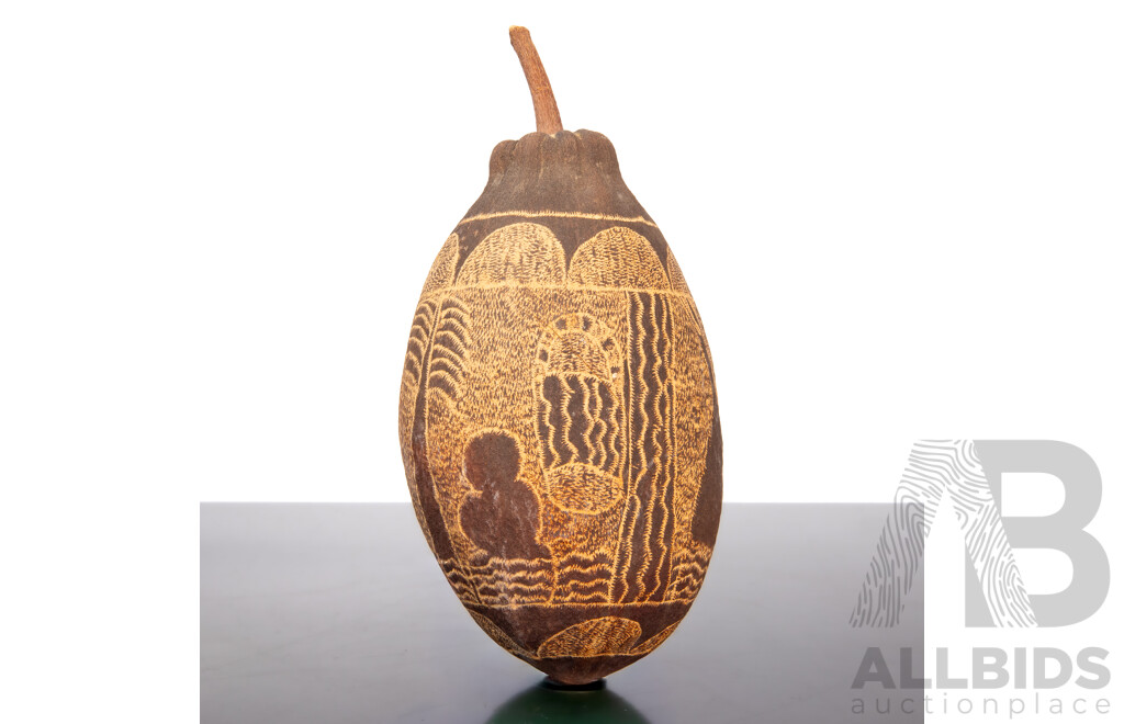 Vintage Carved Boab Seed