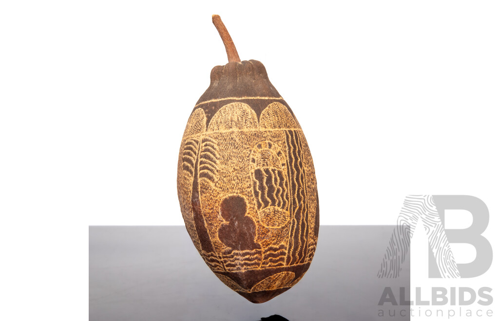 Vintage Carved Boab Seed