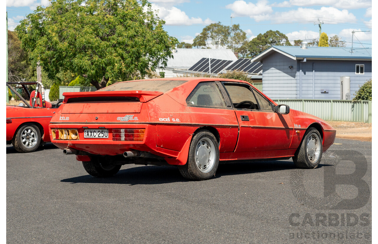 01/1986 Lotus Eclat Excel S.E. 2d Coupe Calypso Red 2.2L - Personal Import 10/1994