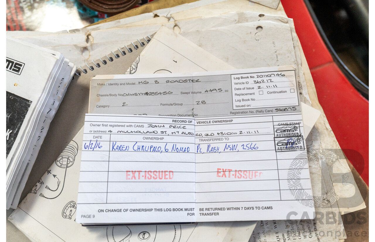 2/1977 British Leyland M.G. MGB 2d Roadster Red 1.8L - Modified and CAMS Logbooked for Hillclimb / Rally