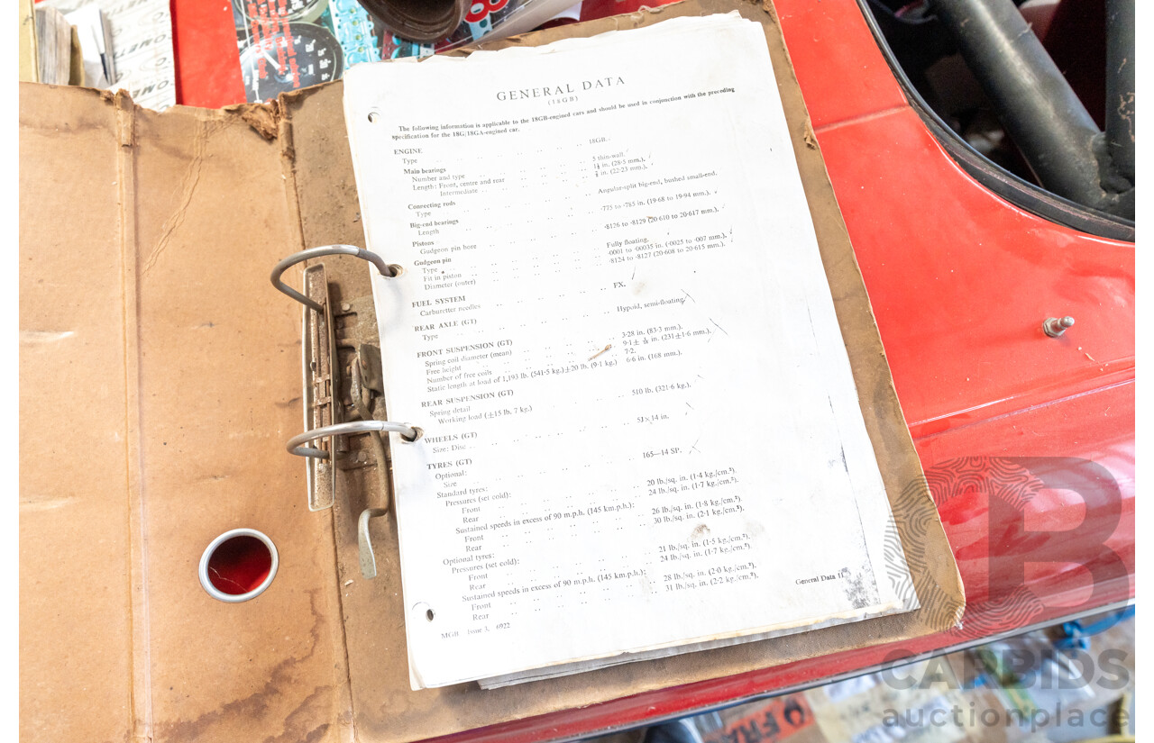 2/1977 British Leyland M.G. MGB 2d Roadster Red 1.8L - Modified and CAMS Logbooked for Hillclimb / Rally