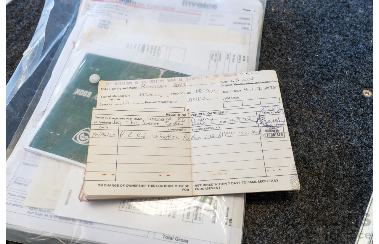 Circa 1969 Renmax F2/BN3 Race Car Yellow Alfa Romeo 1.6L - CAMS Logbooked