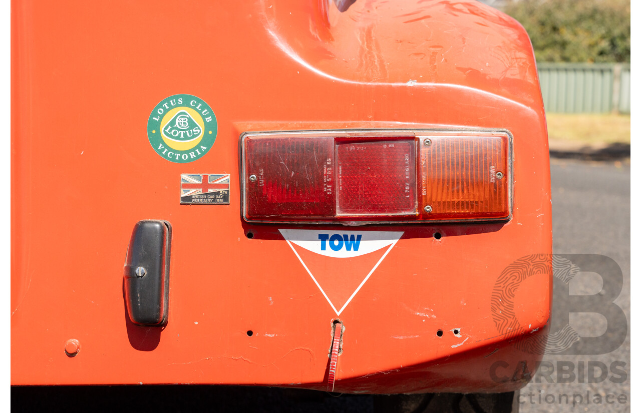 01/1978 Lotus Seven Mk4 (Steel Brothers New Zealand) 2d Roadster Red 1.6L - CAMS Logbooked