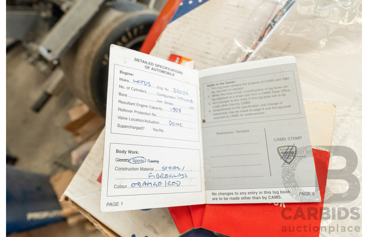 01/1978 Lotus Seven Mk4 (Steel Brothers New Zealand) 2d Roadster Red 1.6L - CAMS Logbooked