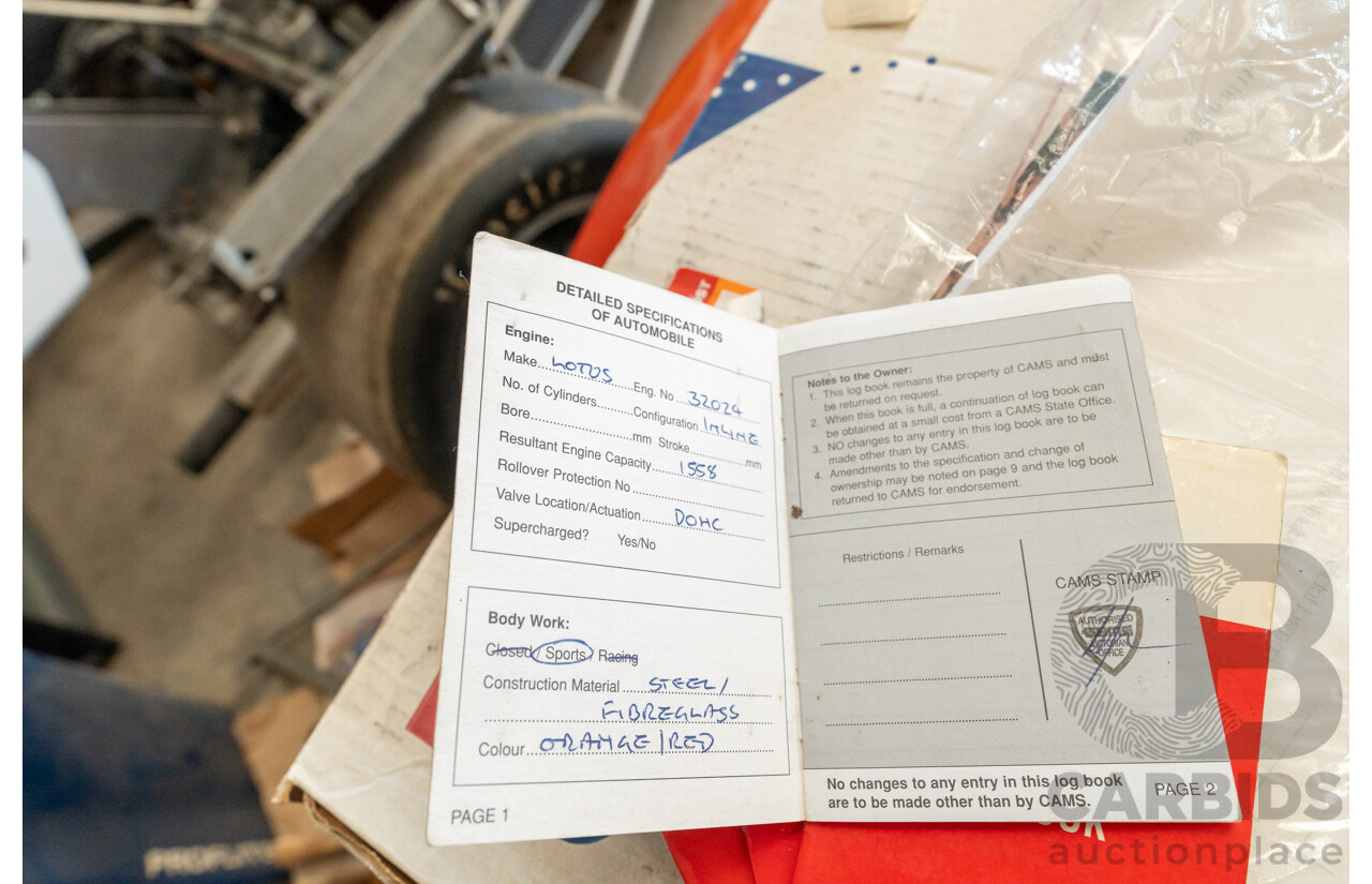 01/1978 Lotus Seven Mk4 (Steel Brothers New Zealand) 2d Roadster Red 1.6L - CAMS Logbooked