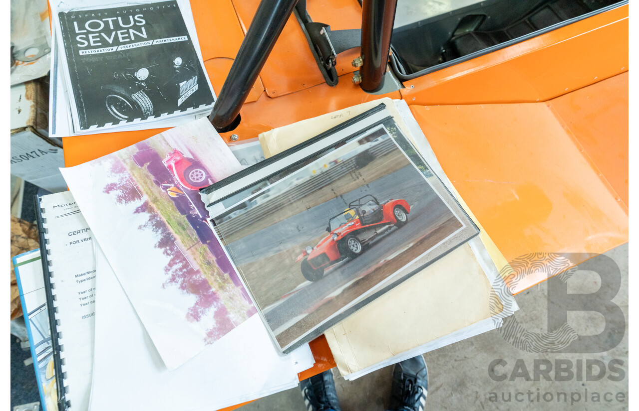 01/1978 Lotus Seven Mk4 (Steel Brothers New Zealand) 2d Roadster Red 1.6L - CAMS Logbooked