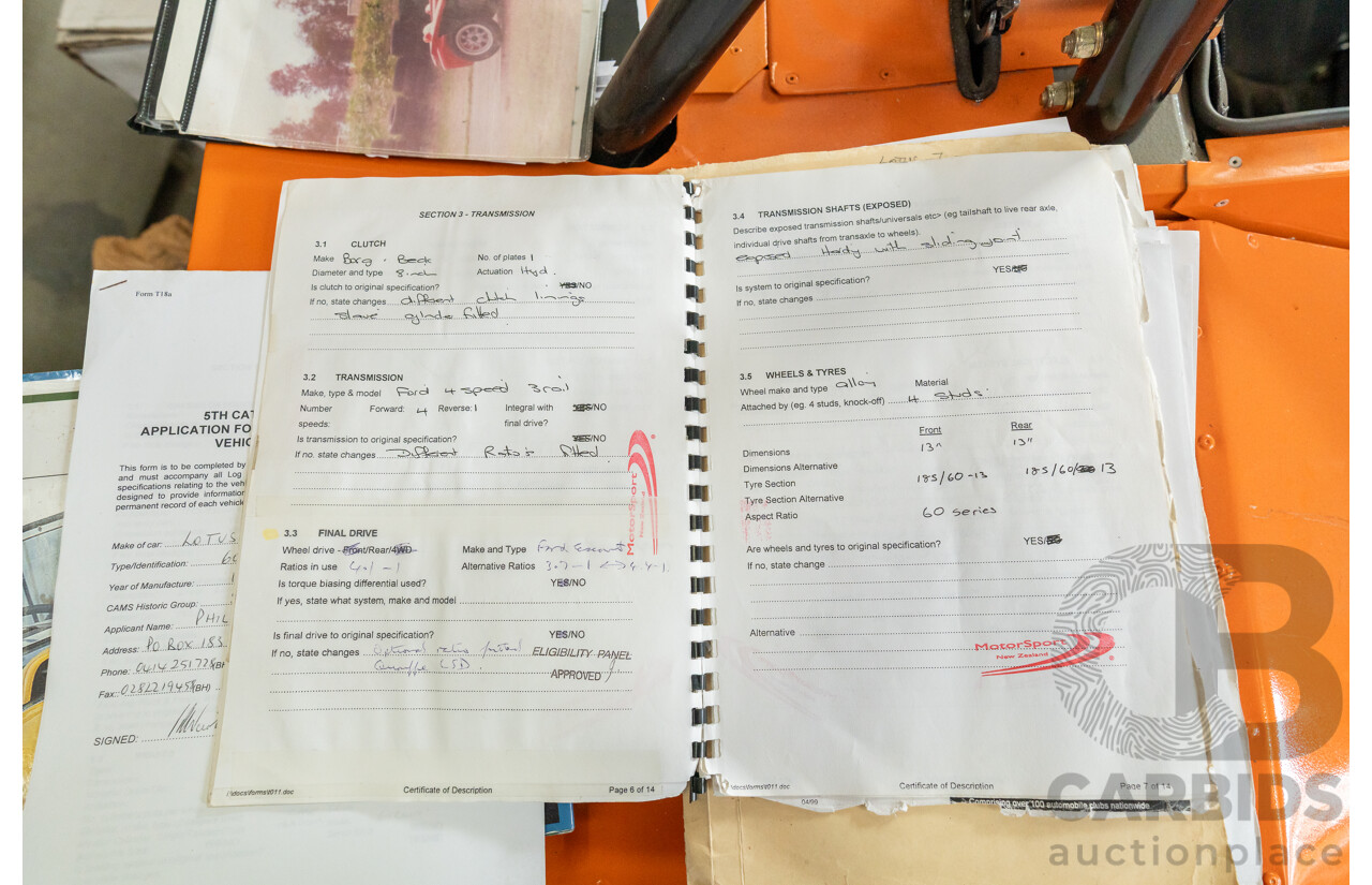 01/1978 Lotus Seven Mk4 (Steel Brothers New Zealand) 2d Roadster Red 1.6L - CAMS Logbooked